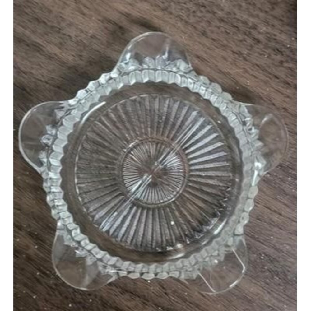 Anchor Hocking Queen Mary Star Ashtray Trinket Coaster 3/4" x 3" 1930s